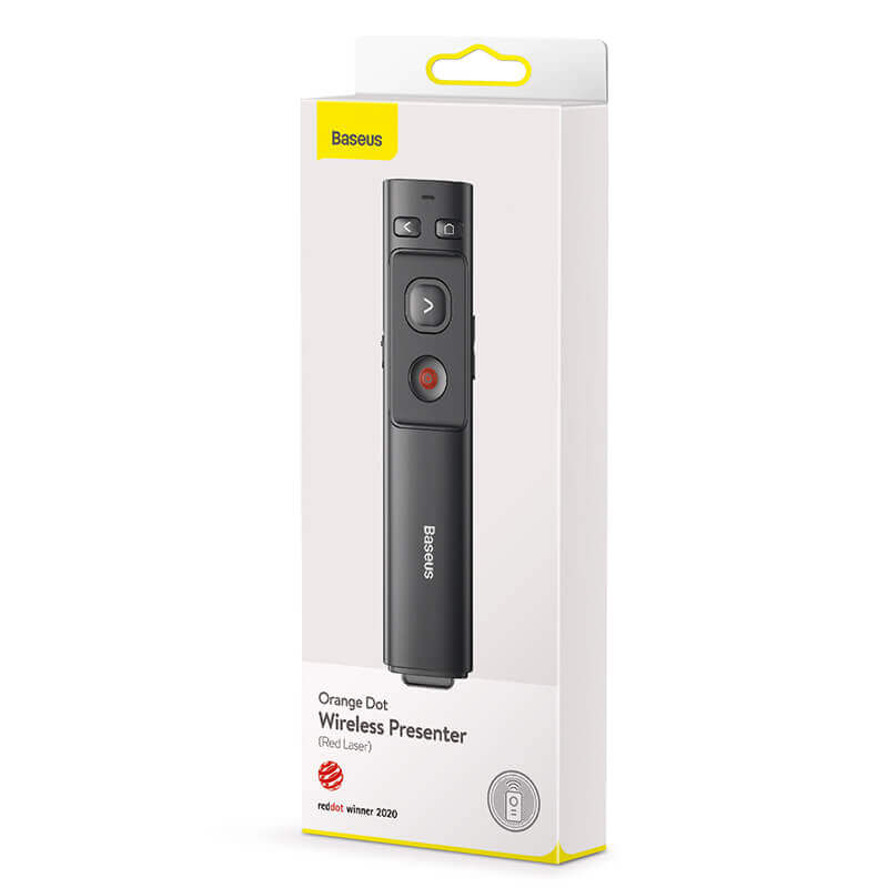 BASEUS Orange Dot Wireless Presenter (Red Laser) PPT Flip Pen